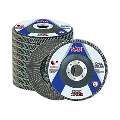 Sali 12 sztuk listkowych tarcz ściernych 120 Grit 4,5" X 7/8- cala, typ skośny #29, najwyższej jakości i przemysłowej klasy, szlifierka kątowa, wysoka wydajność szlifowania krawędzi